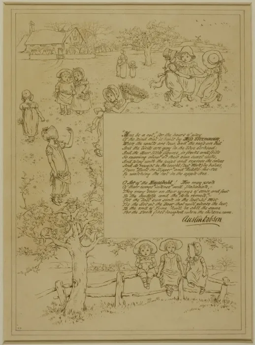 Framed Print : Study for Home-Beauty, c. 1883. Creator: Catherine Greenaway Framed Print : Study for Home-Beauty, c. 1883. Creator: Catherine Greenaway
