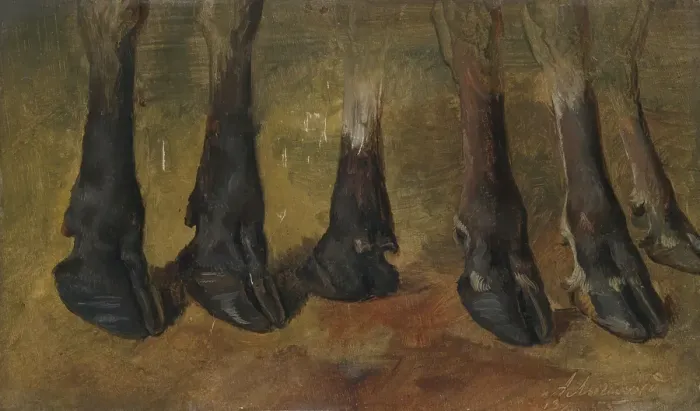 Framed Print : Study of six hooves, 1855. Creator: Anders Monsen Askevold Framed Print : Study of six hooves, 1855. Creator: Anders Monsen Askevold
