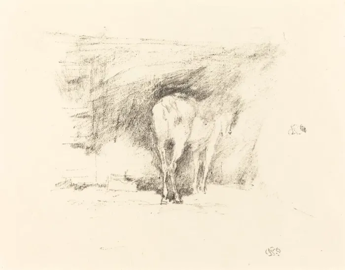 Framed Print : Study of a Horse, 1895. Creator: James Abbott McNeill Whistler Framed Print : Study of a Horse, 1895. Creator: James Abbott McNeill Whistler