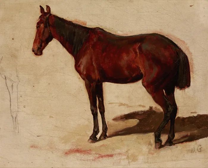 Framed Print : Study of a Horse, c1870. Creator: Maksymilian Gierymski Framed Print : Study of a Horse, c1870. Creator: Maksymilian Gierymski