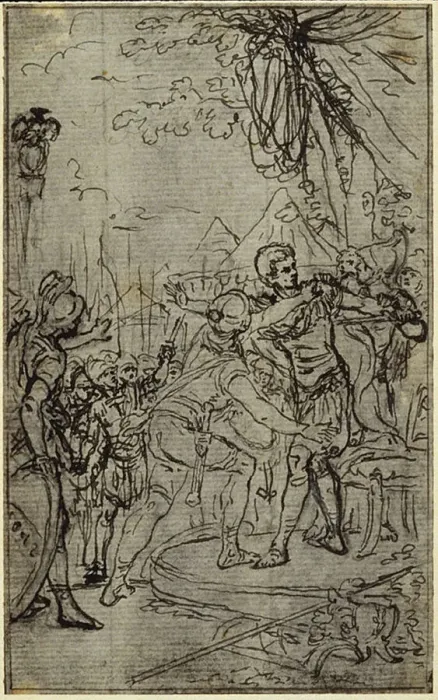 Framed Print : Study for an illustration in Tacitus Tibere, ou Les Six Premiers Livres des Framed Print : Study for an illustration in Tacitus Tibere, ou Les Six Premiers Livres des