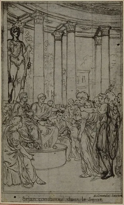 Framed Print : Study for an illustration in Tacitus Tibere, ou Les Six Premiers Livres des