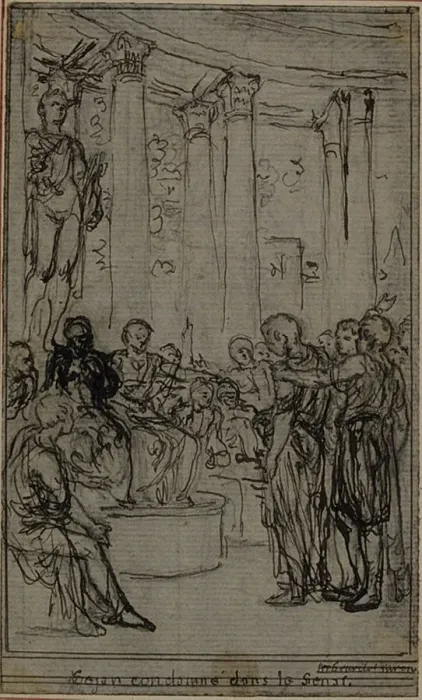 Framed Print : Study for an illustration in Tacitus Tibere, ou Les Six Premiers Livres des Framed Print : Study for an illustration in Tacitus Tibere, ou Les Six Premiers Livres des