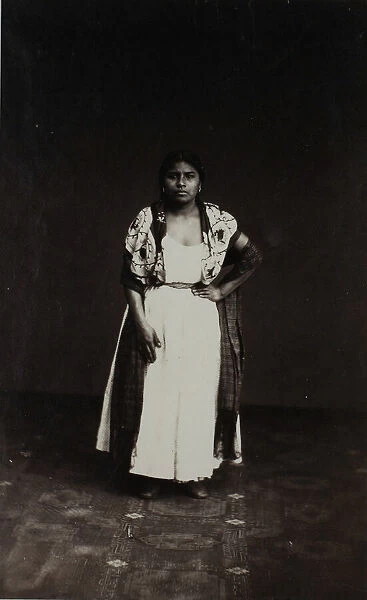 Study of Indian Girl, Mexico, c. 1864. Creator: Imprimerie d Aubert et Cie