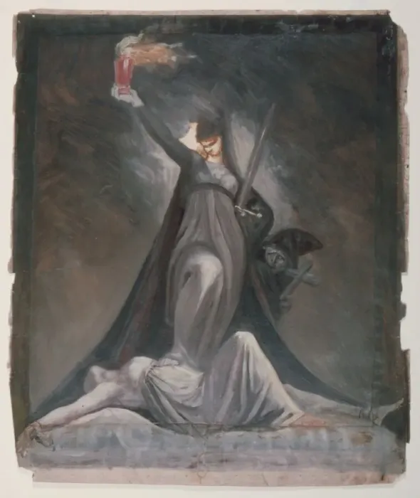Framed Print : Study for Inquisition, Illustration to Columbiad, c. 1806. Creator: Henry Fuseli Framed Print : Study for Inquisition, Illustration to Columbiad, c. 1806. Creator: Henry Fuseli
