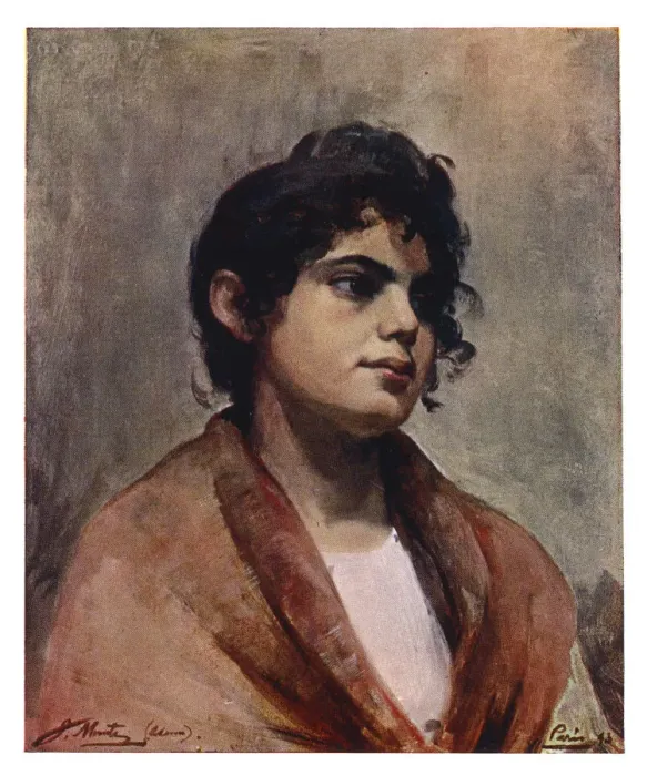 Framed Print : Study of an Italian girls head, 1901. Artist: J Muntz Framed Print : Study of an Italian girls head, 1901. Artist: J Muntz