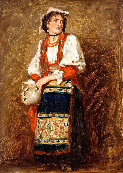 Study of an Italian (Savoy?) Peasant Girl, 1874-1880. Creator: Louisa Starr
