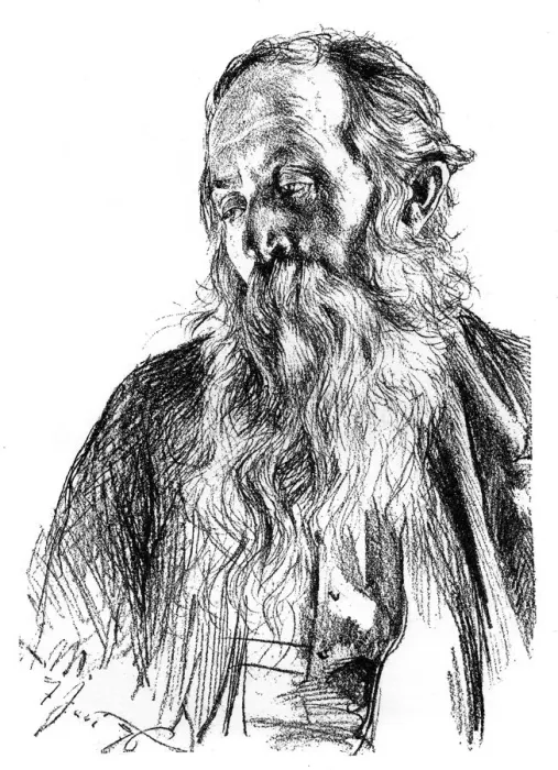 Framed Print : Study of a Jew, c1880-1882. Artist: Adolph Menzel Framed Print : Study of a Jew, c1880-1882. Artist: Adolph Menzel