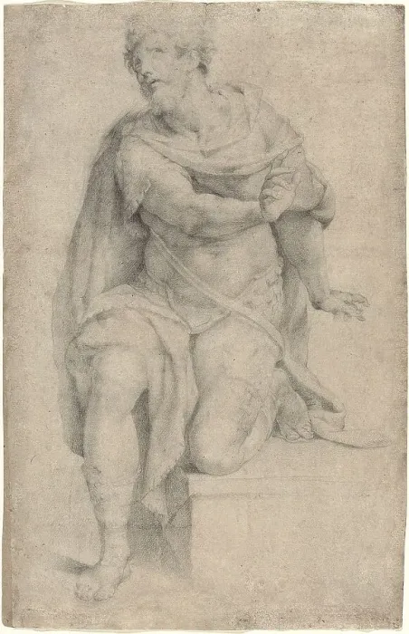 Framed Print : Study of a Kneeling Saint, 1570 / 75. Creator: Orazio Samacchini Framed Print : Study of a Kneeling Saint, 1570 / 75. Creator: Orazio Samacchini