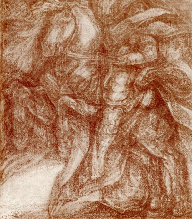 Framed Print : Study of a Knight, by Leonardo De Vinci, 1913. Artist: Leonardo da Vinci Framed Print : Study of a Knight, by Leonardo De Vinci, 1913. Artist: Leonardo da Vinci