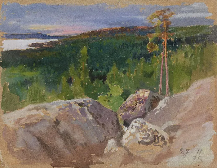 Framed Print : Study from Koli, 1895. Creator: Eero Jarnefelt Framed Print : Study from Koli, 1895. Creator: Eero Jarnefelt