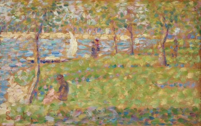 Framed Print : Study for La Grande Jatte, 1884 / 1885. Creator: Georges-Pierre Seurat Framed Print : Study for La Grande Jatte, 1884 / 1885. Creator: Georges-Pierre Seurat