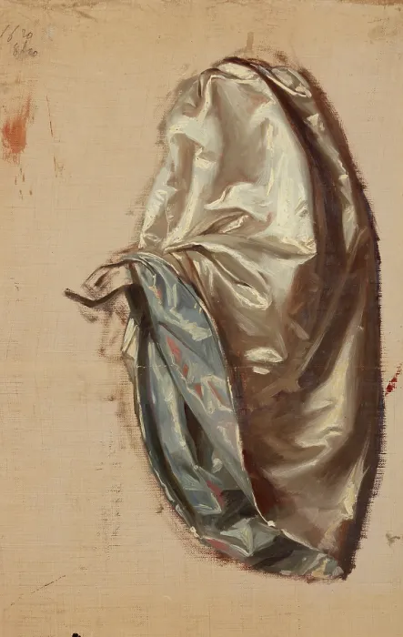 Framed Print : Study of a Lady with a Lute's Robe. Study to the Painting 'Upbringing of Sigismund... before 1861. Creator: Jozef Simmler. Study of a Lady with a Lute's Robe Framed Print : Study of a Lady with a Lute's Robe. Study to the Painting 'Upbringing of Sigismund... before 1861. Creator: Jozef Simmler. Study of a Lady with a Lute's Robe