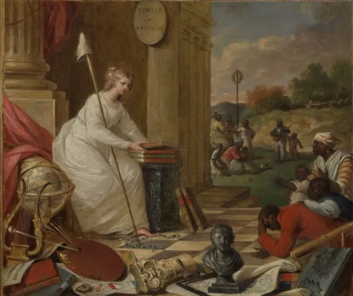 Framed Print : Study For Liberty Displaying the Arts and Sciences, or The Genius of America... ca