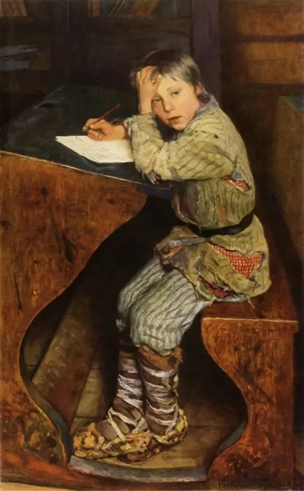 Framed Print : Study from Life, c1903, (1965). Creator: Nikolaj Petrovic Bogdanov-Bel skij Framed Print : Study from Life, c1903, (1965). Creator: Nikolaj Petrovic Bogdanov-Bel skij