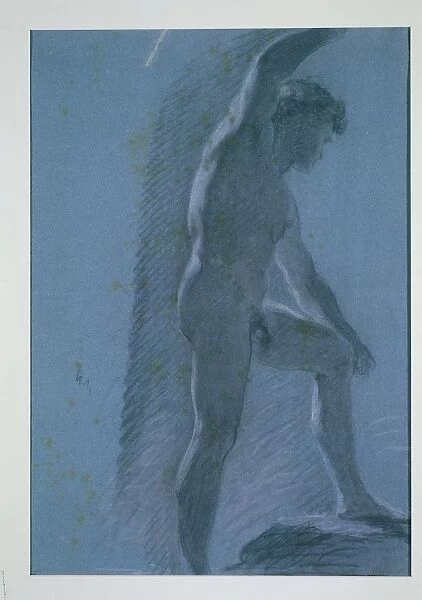 Study of a Male Nude, c. 1810. Creator: Pierre-Paul Prud hon (French, 1758-1823)