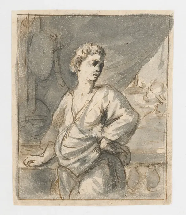 Framed Print : Study of a male portrait, 1701 / 1800. Creator: Unknown Framed Print : Study of a male portrait, 1701 / 1800. Creator: Unknown