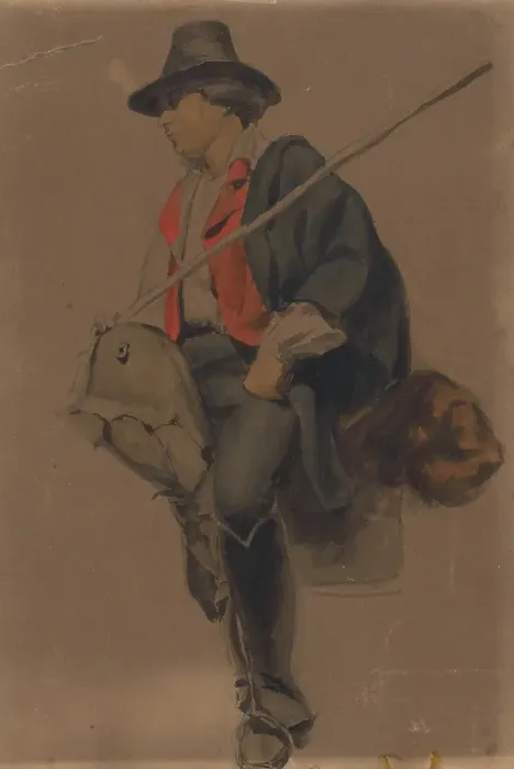 Framed Print : Study of a man from Albania, 1851-1853. Creator: Vojtech Klimkovic Framed Print : Study of a man from Albania, 1851-1853. Creator: Vojtech Klimkovic