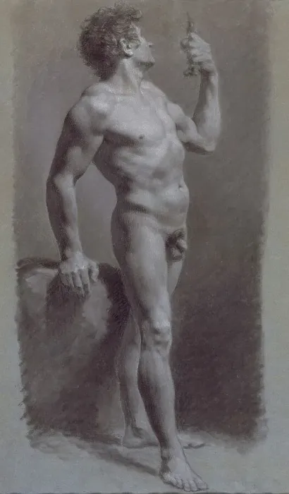 Framed Print : Study of a Man, between c1810 and c1820. Creator: Pierre-Paul Prud'hon Framed Print : Study of a Man, between c1810 and c1820. Creator: Pierre-Paul Prud'hon