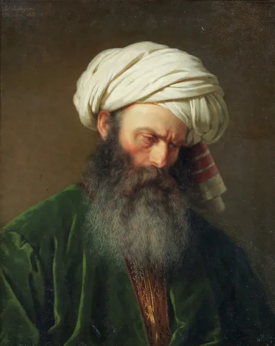 Framed Print : Study of a Man in Turkish Dress, 1854. Creator: Amalia Lindegren Framed Print : Study of a Man in Turkish Dress, 1854. Creator: Amalia Lindegren