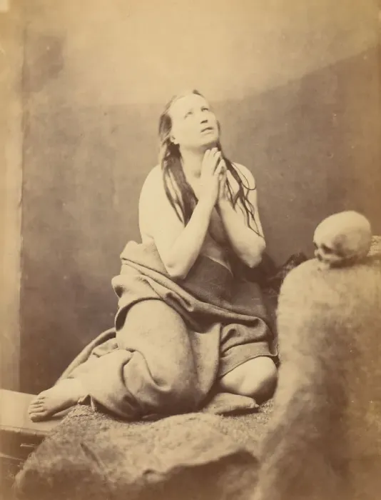 Framed Print : Study for Mary Magdalene, 1870s. Creator: Unknown Framed Print : Study for Mary Magdalene, 1870s. Creator: Unknown