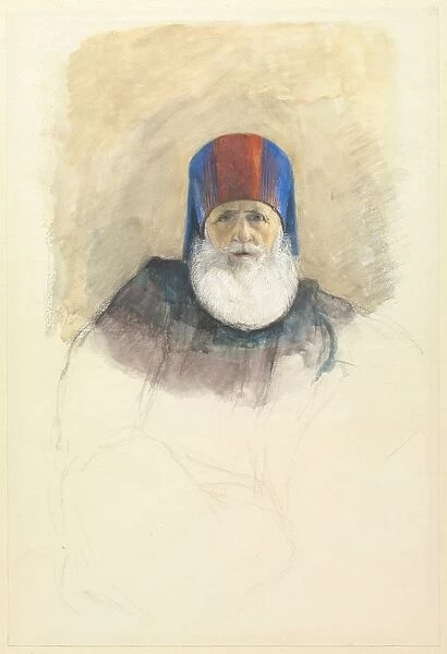 Study for Mehmet Ali Pasha, c. 1844. Creator: John Frederick Lewis (British, 1805-1876)