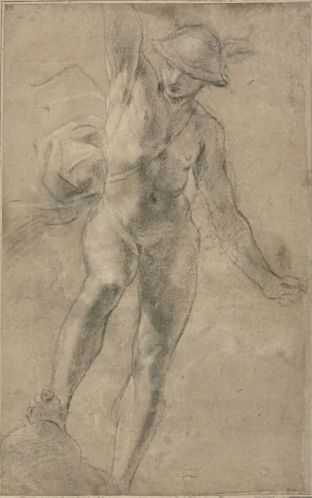 Framed Print : Study for Mercury, 1613 / 14. Creator: Giacomo Cavedone Framed Print : Study for Mercury, 1613 / 14. Creator: Giacomo Cavedone