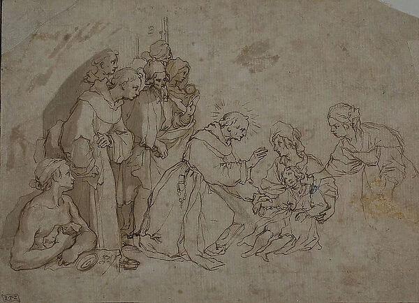 Study for Miracle of Saint Bernardino of Siena, c.1602. Creator: Ventura Salimbeni