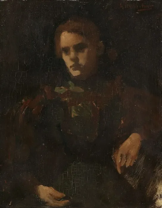 Framed Print : Study after the Model (Geesje Kwak?), c.1880-c.1923. Creator: George Hendrik Breitner Framed Print : Study after the Model (Geesje Kwak?), c.1880-c.1923. Creator: George Hendrik Breitner