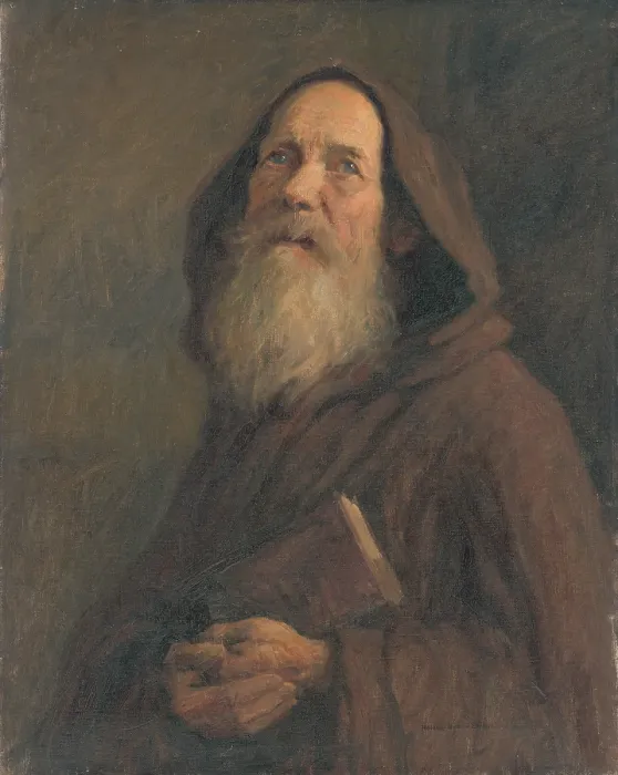 Framed Print : Study of a monk, c1899. Creator: Elemir Halasz-Hradil Framed Print : Study of a monk, c1899. Creator: Elemir Halasz-Hradil