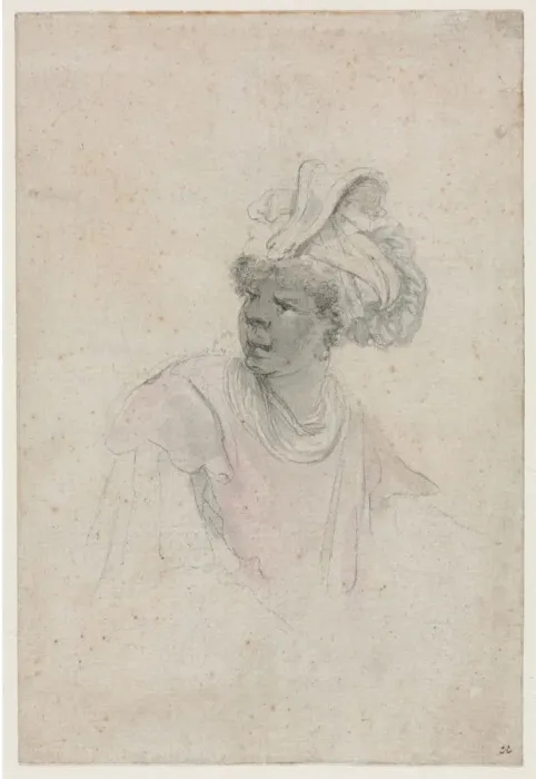 Framed Print : Study of a Moor, Facing to the Left, c. 1657. Creator: Stefano Della Bella (Italian, 1610-1664) Framed Print : Study of a Moor, Facing to the Left, c. 1657. Creator: Stefano Della Bella (Italian, 1610-1664)