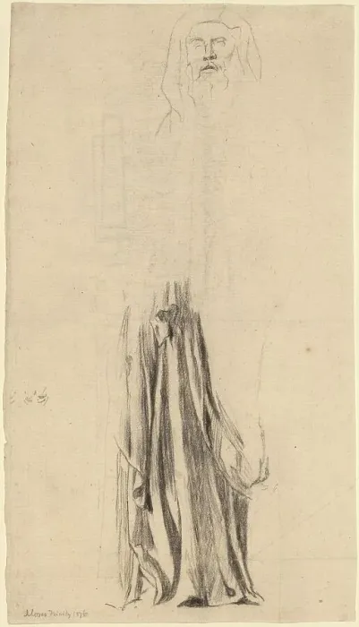 Framed Print : Study for Moses - Trinity Church, Boston, 1876. Creator: John La Farge Framed Print : Study for Moses - Trinity Church, Boston, 1876. Creator: John La Farge
