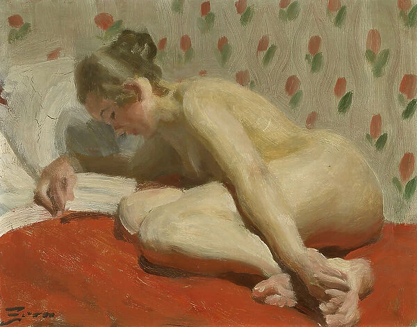 Study of a Nude, from 1891 until 1892. Creator: Anders Leonard Zorn
