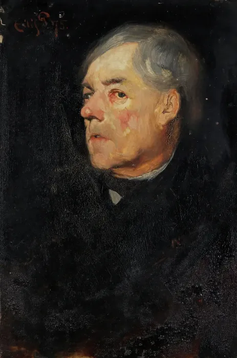 Framed Print : Study of an old Man, 1875. Creator: Eilif Peterssen Framed Print : Study of an old Man, 1875. Creator: Eilif Peterssen