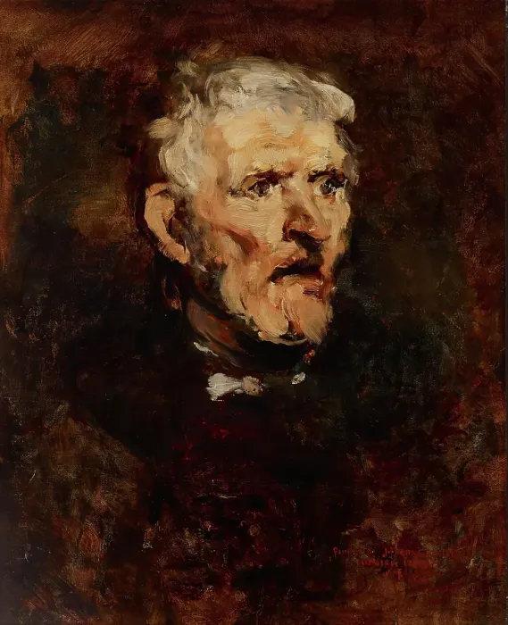 Framed Print : Study of an Old Man, about 1878. Creator: Joseph Frank Currier Framed Print : Study of an Old Man, about 1878. Creator: Joseph Frank Currier