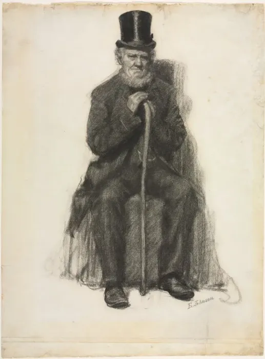 Framed Print : Study of an Old Man (Possibly a Study for Portrait of Peter Folger), c. 1886. Creator