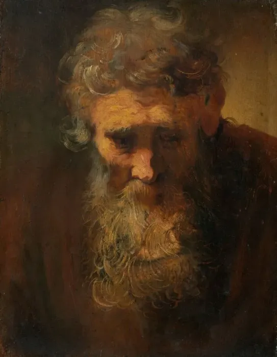 Framed Print : Study of an Old Man, probably late 17th century. Creator: Anon Framed Print : Study of an Old Man, probably late 17th century. Creator: Anon