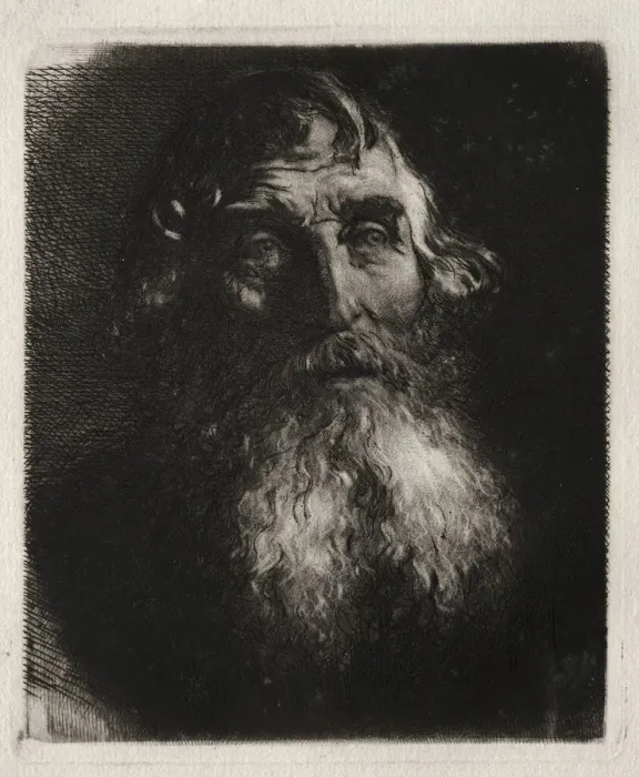 Framed Print : Study of an Old Mans Head. Creator: Hubert von Herkomer (British, 1849-1914) Framed Print : Study of an Old Mans Head. Creator: Hubert von Herkomer (British, 1849-1914)