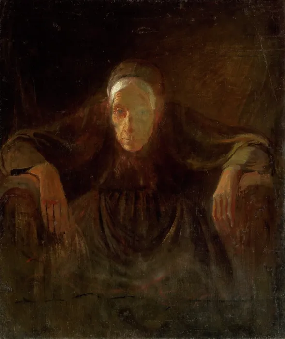 Framed Print : Study of an Old Woman, 1881. Creator: Ladislav Mednyanszky Framed Print : Study of an Old Woman, 1881. Creator: Ladislav Mednyanszky