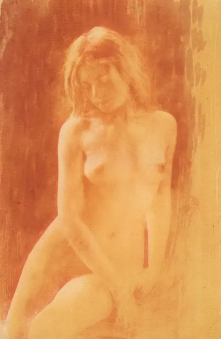 Framed Print : [Study in Orange], 1904. Creator: Rene Le Begue