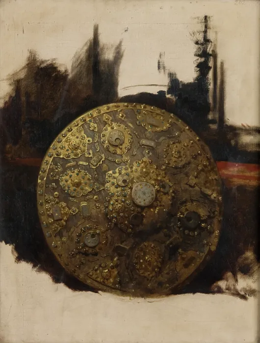 Framed Print : Study of an Oriental Shield, 1879. Creator: Stanislaus von Chlebowski Framed Print : Study of an Oriental Shield, 1879. Creator: Stanislaus von Chlebowski