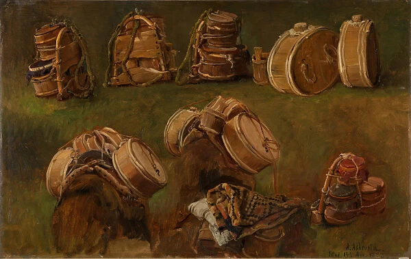 Study of Pack Saddles and other Objects. Artist: Askevold, Anders (1834-1900)
