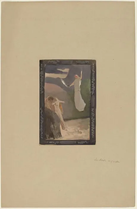 Framed Print : Study for a Panel, 1890 / 1897. Creator: Charles Sprague Pearce Framed Print : Study for a Panel, 1890 / 1897. Creator: Charles Sprague Pearce