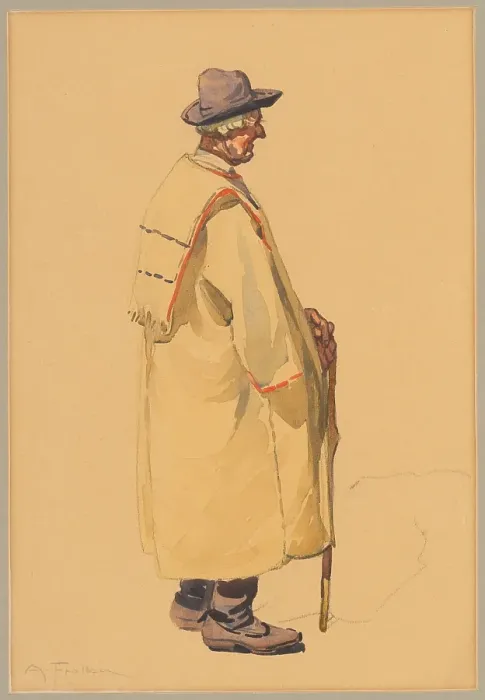 Framed Print : Study of a peasant, around 1920. Creator: Anton Frolka Framed Print : Study of a peasant, around 1920. Creator: Anton Frolka