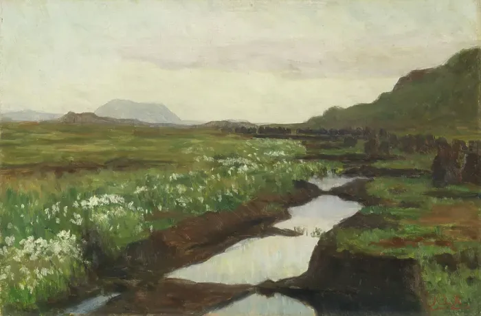 Framed Print : Study of a Peat Bog on Jaeren, c1897. Creator: Kitty Lange Kielland Framed Print : Study of a Peat Bog on Jaeren, c1897. Creator: Kitty Lange Kielland
