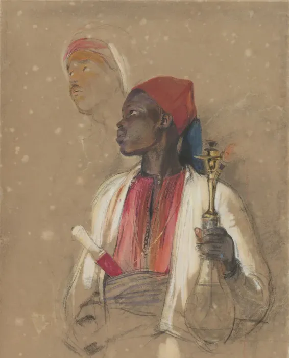 Framed Print : Study for The Pipe Bearer, 1841-51. Creator: John Frederick Lewis Framed Print : Study for The Pipe Bearer, 1841-51. Creator: John Frederick Lewis