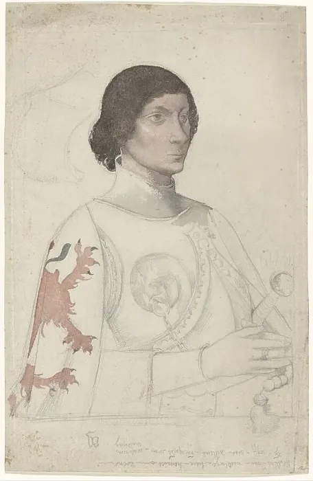 Framed Print : Study after the portrait of a lord of Naaldwijk, 1869-1925. Creator: Antoon Derkinderen Framed Print : Study after the portrait of a lord of Naaldwijk, 1869-1925. Creator: Antoon Derkinderen