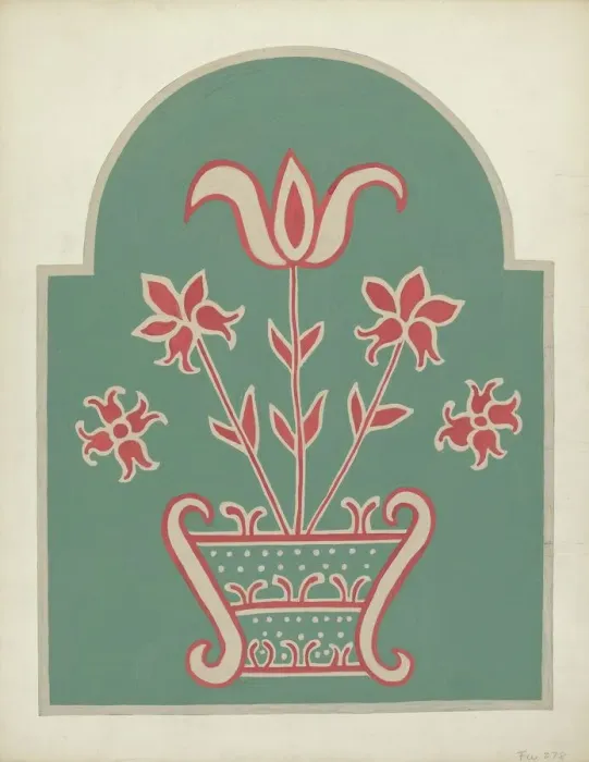 Framed Print : Study for Proposed Portfolio Decorated Chests of Rural Pennsylvania, 1941. Creator: Unknown Framed Print : Study for Proposed Portfolio Decorated Chests of Rural Pennsylvania, 1941. Creator: Unknown