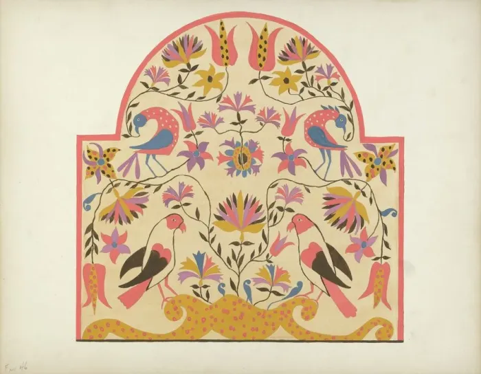 Framed Print : Study for Proposed Portfolio Decorated Chests of Rural Pennsylvania, 1941. Creator: Unknown Framed Print : Study for Proposed Portfolio Decorated Chests of Rural Pennsylvania, 1941. Creator: Unknown