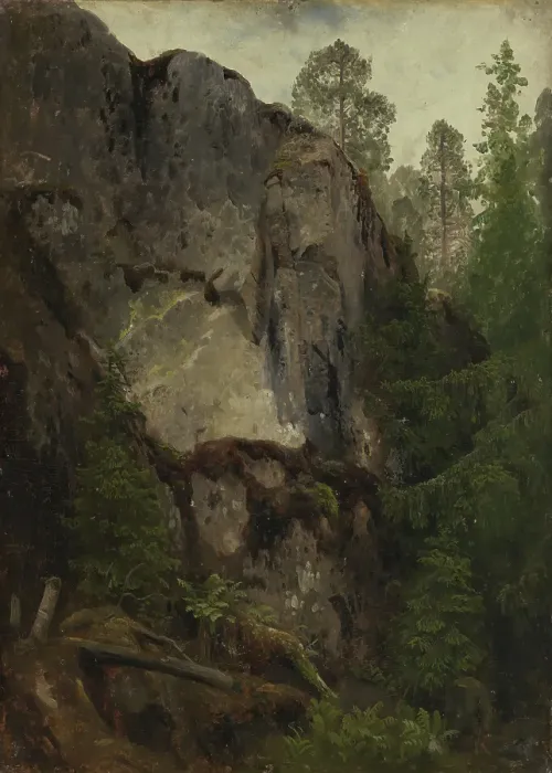 Framed Print : Study of a Ravine, probably 1851. Creator: Herman August Cappelen Framed Print : Study of a Ravine, probably 1851. Creator: Herman August Cappelen